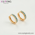 97405 xuping fashion 18K gold color synthetic zircon delicate ladies hoop Earrings